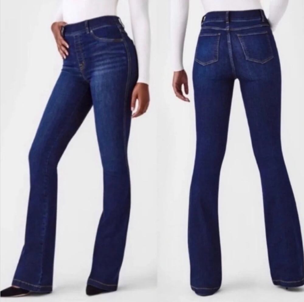 Spanx EveryWear Pull-On Flare Jeans (20327T), Midnight Shade, Size S